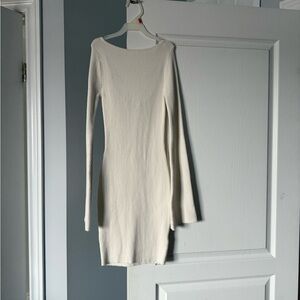 Low back knit dress